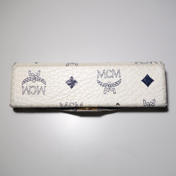 Vintage MCM White Monogram Visetos Coated Canvas Eyeglasses Case, Size Small main image 6